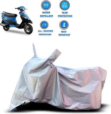 PAGORA Two Wheeler Cover for TVS(Scooty Pep+, Silver)