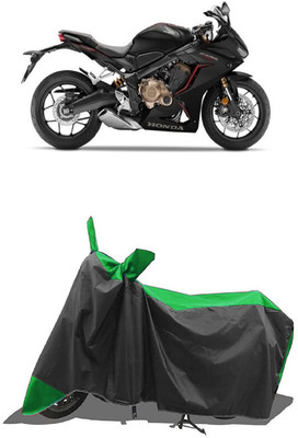 SUGASHRI Waterproof Two Wheeler Cover for Honda(CBR650R, Green, Black)