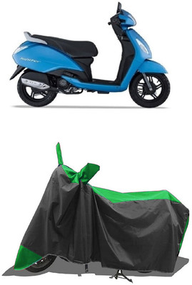 SUGASHRI Waterproof Two Wheeler Cover for TVS(Jupiter, Green, Black)