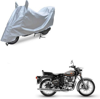 SK AUTO Waterproof Two Wheeler Cover for Royal Enfield(Bullet 500, Silver)