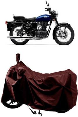 SUGASHRI Waterproof Two Wheeler Cover for Royal Enfield(Bullet 350 New, Maroon)