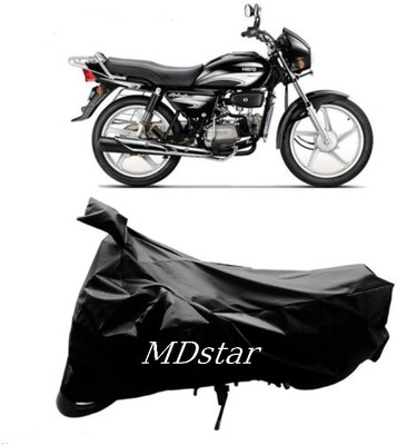 Mdstar Waterproof Two Wheeler Cover for Bajaj(Alpha BS6, Black)