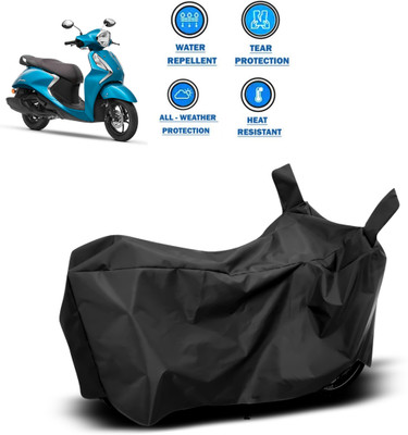 CODOKI Two Wheeler Cover for Yamaha(Fascino 125 FI, Black)