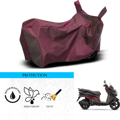 ANTHUB Waterproof Two Wheeler Cover for Suzuki(Burgman Street, Maroon)