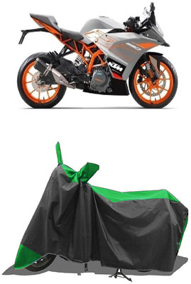SUGASHRI Waterproof Two Wheeler Cover for KTM(RC 390 BS6, Green, Black)