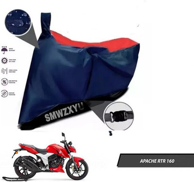 SK AUTO Waterproof Two Wheeler Cover for TVS(Apache RTR 160 4V, Red, Blue)