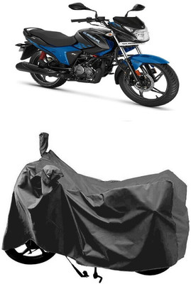 SUGASHRI Waterproof Two Wheeler Cover for Hero(Glamour BS6, Grey)