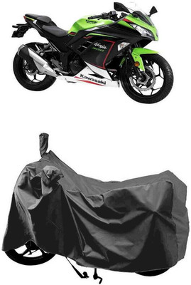 SUGASHRI Waterproof Two Wheeler Cover for Kawasaki(Ninja 300 BS6, Grey)