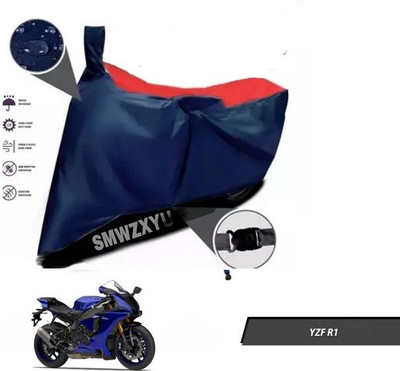 SK AUTO Waterproof Two Wheeler Cover for Yamaha(YZF R1, Red, Blue)