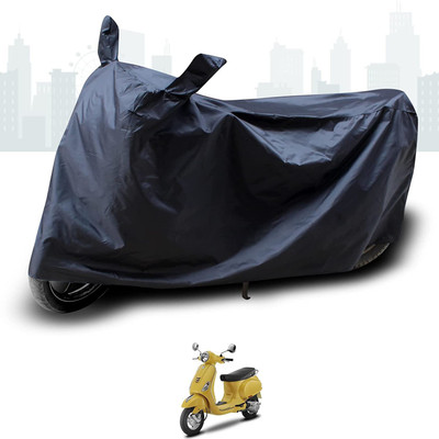 SK AUTO Two Wheeler Cover for Vespa(Vespa LX 125, Black)