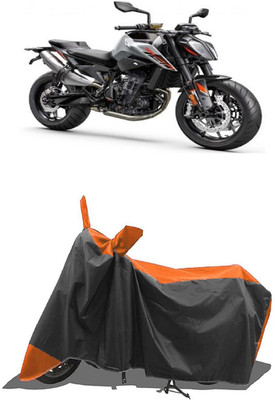 SUGASHRI Waterproof Two Wheeler Cover for KTM(790 Duke BS6, Orange, Black)