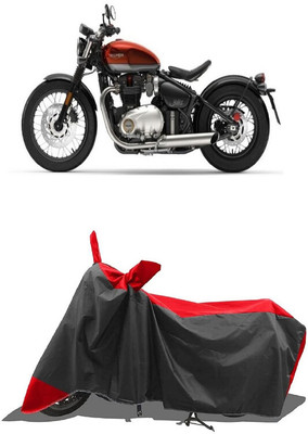 SUGASHRI Waterproof Two Wheeler Cover for Triumph(Bonneville Bobber, Red, Black)