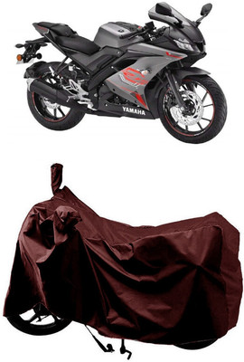 SUGASHRI Waterproof Two Wheeler Cover for Yamaha(YZF-R15 V3 New BS6, Maroon)