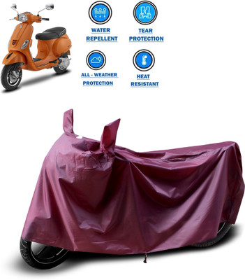 PAGORA Waterproof Two Wheeler Cover for Piaggio(Vespa SXL 125, Maroon)