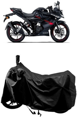 SUGASHRI Waterproof Two Wheeler Cover for Suzuki(Gixxer SF, Black)