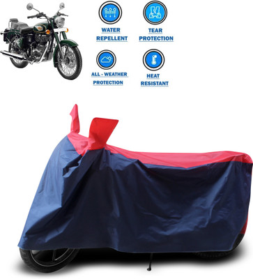 CODOKI Two Wheeler Cover for Royal Enfield(Bullet 500, Red)