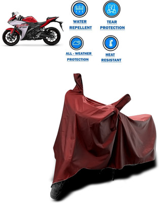 CODOKI Waterproof Two Wheeler Cover for Yamaha(YZF R25, Maroon)