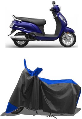 SUGASHRI Waterproof Two Wheeler Cover for Suzuki(New Access 125, Blue, Black)