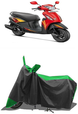 SUGASHRI Waterproof Two Wheeler Cover for Hero(Pleasure, Green, Black)