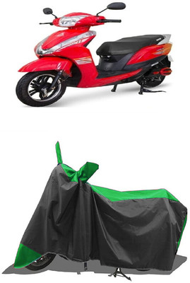 SUGASHRI Waterproof Two Wheeler Cover for Ampere(Magnus BS6, Green, Black)