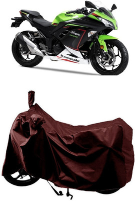 SUGASHRI Waterproof Two Wheeler Cover for Kawasaki(300 BS6, Maroon)