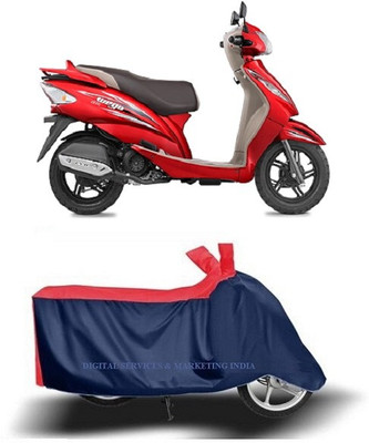 DSAMI Two Wheeler Cover for TVS(Wego, Blue)