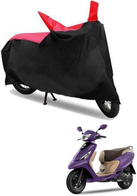 SK AUTO Waterproof Two Wheeler Cover for TVS(Scooty Zest 110, Black, Red)