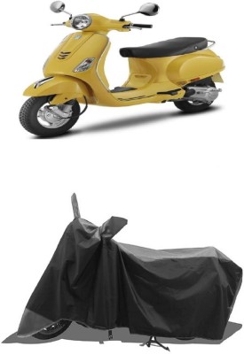 SUGASHRI Waterproof Two Wheeler Cover for Vespa(Vespa LX 125, Grey, Black)