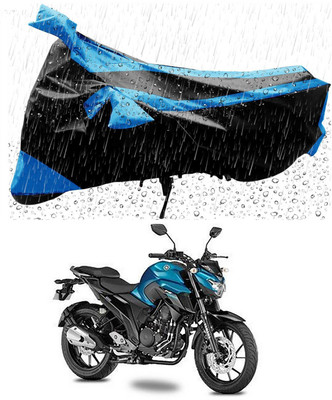 DeepShakshi AUTOMOTIVE Waterproof Two Wheeler Cover for Yamaha(FZ 25, Blue, Black)