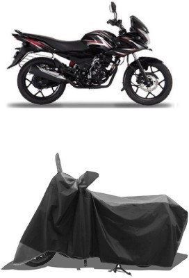 SUGASHRI Waterproof Two Wheeler Cover for Bajaj(Discover 150 f, Grey, Black)