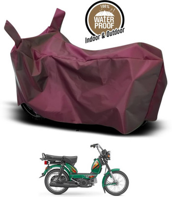 SK AUTO Two Wheeler Cover for TVS(XL 100 Heavy Duty, Maroon)