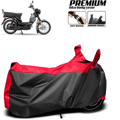 SK AUTO Waterproof Two Wheeler Cover for TVS(XL 100 Heavy Duty, Red, Black)