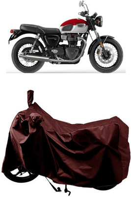SUGASHRI Waterproof Two Wheeler Cover for Triumph(Bonneville T100, Maroon)