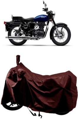 SUGASHRI Waterproof Two Wheeler Cover for Royal Enfield(Bullet Electra Twinspark, Maroon)