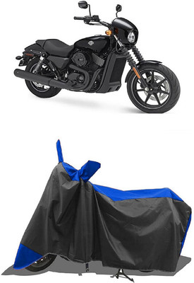 SUGASHRI Waterproof Two Wheeler Cover for Harley Davidson(Street 750, Blue, Black)