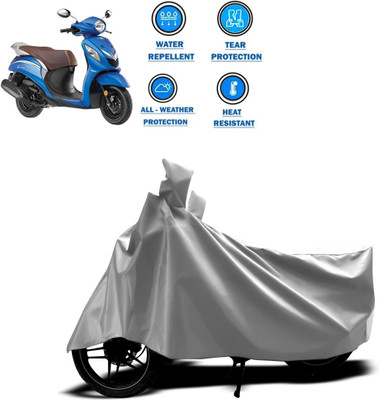 PAGORA Two Wheeler Cover for Yamaha(Fascino, Silver)