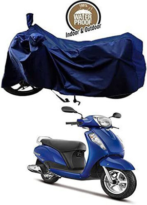 SK AUTO Waterproof Two Wheeler Cover for Suzuki(Access 125, Blue)