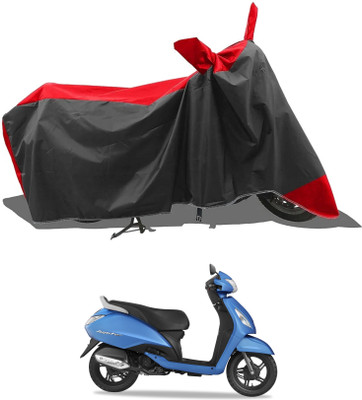 SK AUTO Two Wheeler Cover for TVS(Red, Black)