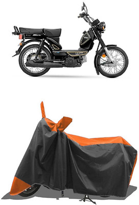 SUGASHRI Waterproof Two Wheeler Cover for TVS(XL 100 Heavy Duty BS6, Orange, Black)