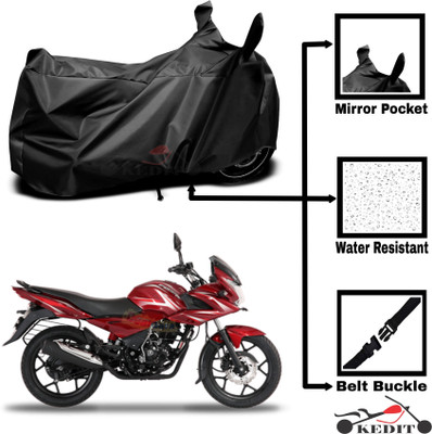 SK AUTO Two Wheeler Cover for Bajaj(Black)