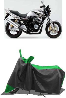 SUGASHRI Waterproof Two Wheeler Cover for Honda(CB 400, Green, Black)