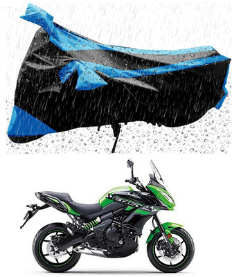 Mdstar Waterproof Two Wheeler Cover for Kawasaki(Versys 650, Blue, Black)