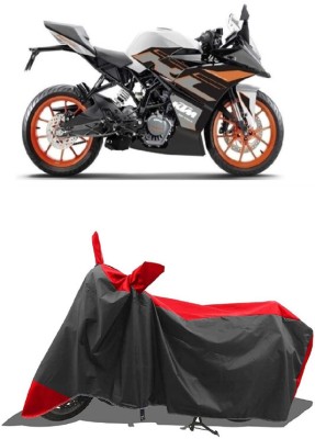 SUGASHRI Waterproof Two Wheeler Cover for KTM(RC 125, Red, Black)