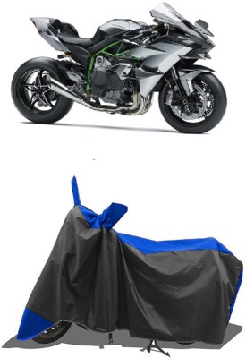 SUGASHRI Waterproof Two Wheeler Cover for Kawasaki(Ninja H2, Blue, Black)