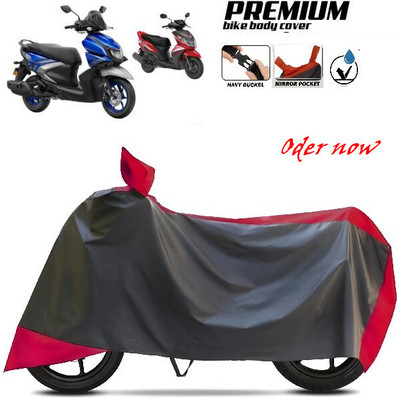 SK AUTO Waterproof Two Wheeler Cover for TVS, Hero, Honda, Bajaj(Red, Black)