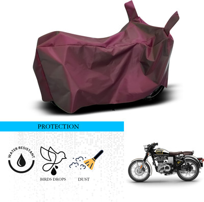 SnehaSales Waterproof Two Wheeler Cover for Royal Enfield(Bullet 500, Maroon)
