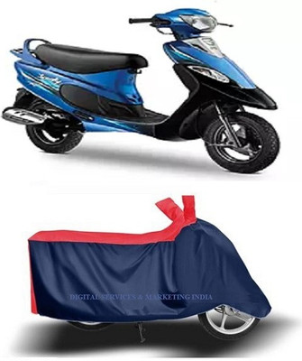DSAMI Two Wheeler Cover for TVS(Pep+, Blue)