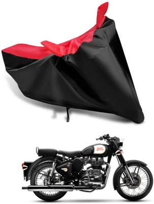 SK AUTO Two Wheeler Cover for Royal Enfield(Classic 500, Red, Black)