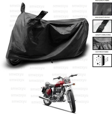 SK AUTO Waterproof Two Wheeler Cover for Royal Enfield(Bullet Electra Twinspark, Black)
