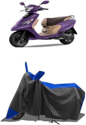 SUGASHRI Waterproof Two Wheeler Cover for TVS(Scooty Zest 110, Blue, Black)